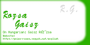 rozsa gaisz business card